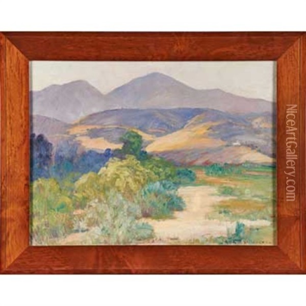 Untitled Painting (sierra Nevada) Oil Painting - Anna M. Valentien