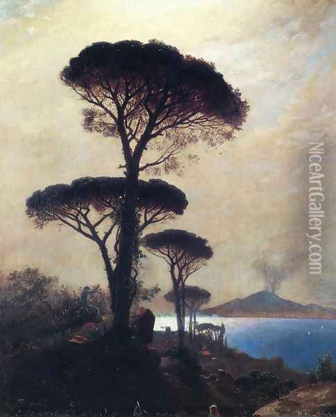 The Bay of Naples Oil Painting - William Stanley Haseltine