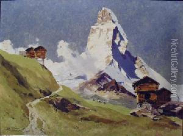 Matterhorn Oil Painting - Hans Maurus
