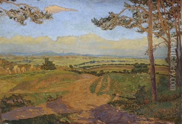 View Of The Countryside Oil Painting - Jan Honsa