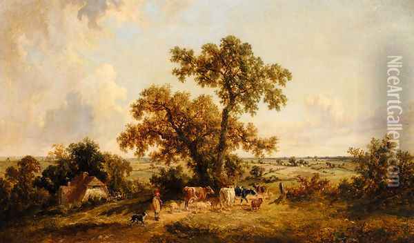 The Young Herdsman Oil Painting - James Edwin Meadows