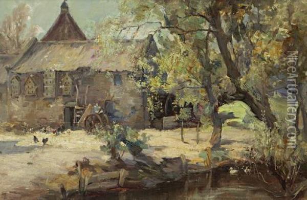 The Mill Pond Oil Painting - Joseph Milner