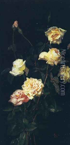 Roses II Oil Painting - George Cochran Lambdin