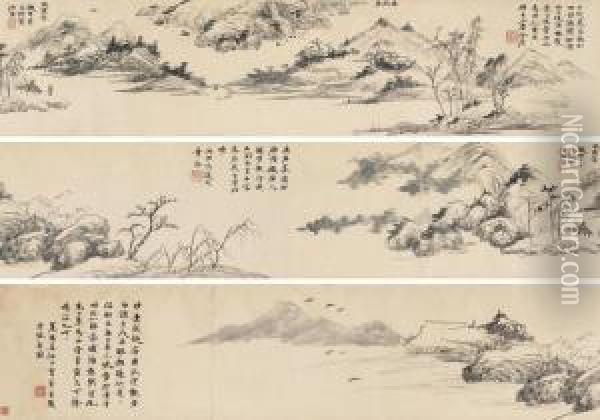 Scenery Of West Lake Oil Painting - Jiang Shijie