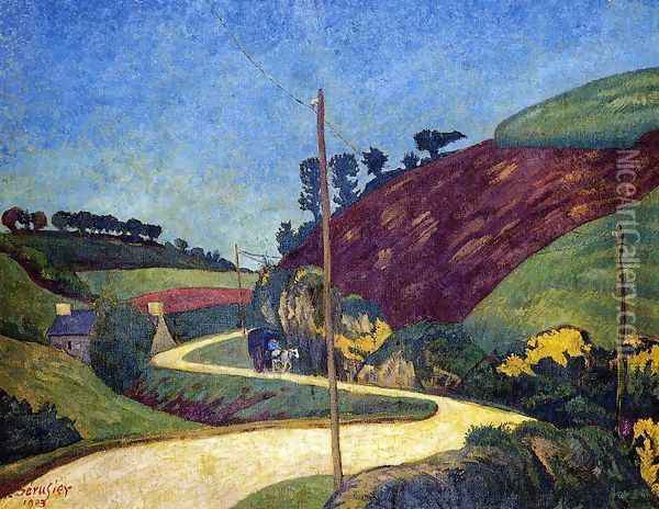 The Stagecoach Road in the Country with a Cart Oil Painting - Paul Serusier