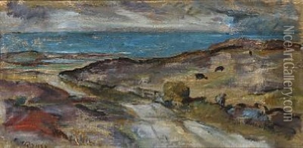 Coastline Oil Painting - Poul Jerndorff