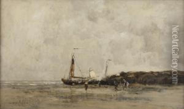The Strand At Katwijk Oil Painting - William Alfred Gibson