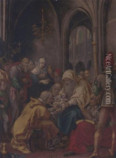 The Circumcision Oil Painting - Joseph Heintz the Elder