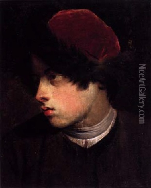 Portrait Of A Boy, En Profile Oil Painting - Jacob Oost the Elder