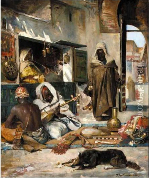 The Merchant Of Tangiers Oil Painting - Gyula Tornai