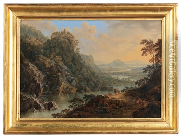 Vast River Landscape Oil Painting - Josef Orient