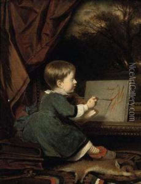 The Young Apprentice Oil Painting - Peter Fendi