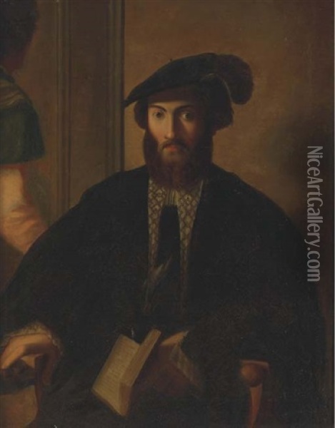 Portrait Of Giovan Battista Castaldi  In An Armchair Oil Painting -  Parmigianino (Michele da Parma)