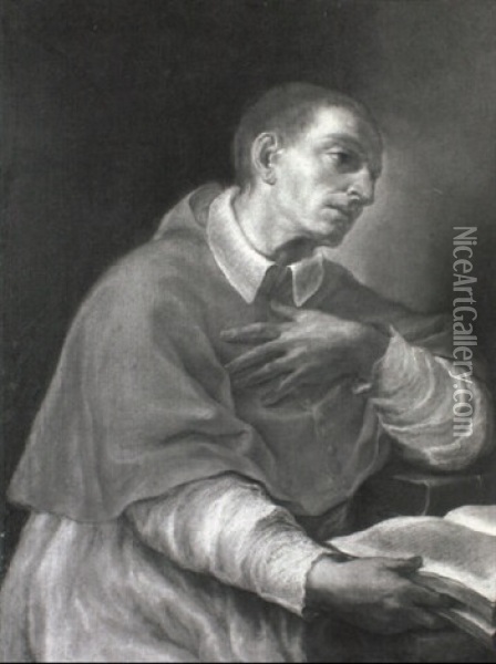 St. Carlo Borromeo Oil Painting - Carlo Maratta