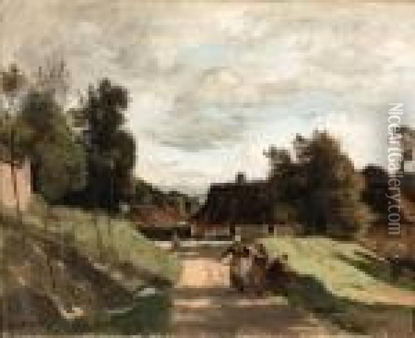Pres De Moulin, Chierry, Aisne Oil Painting - Jean-Baptiste-Camille Corot