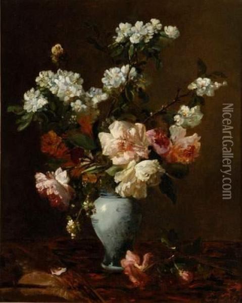Bouquet De Fleurs Oil Painting - Eugene Petit