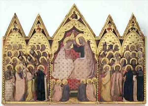 Coronation of the Virgin Oil Painting - Bernardo Daddi