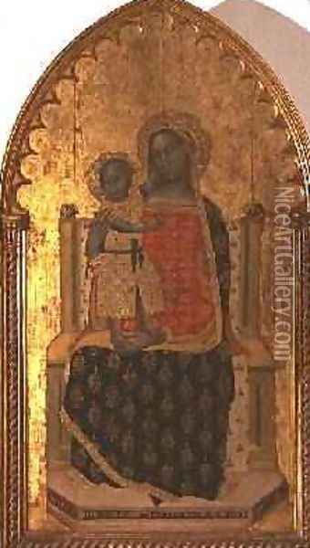 Madonna and Child Enthroned 1372 Oil Painting - Allegretto Nuzi