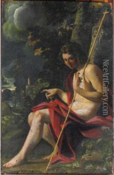San Giovanni Battista Nel Deserto Oil Painting - Bartolomeo Schedoni