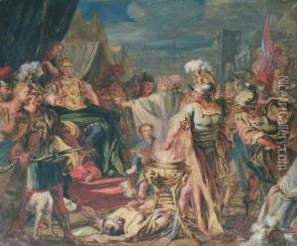 Der Eid Des Mucius Scaevola Oil Painting - Hans III Jordaens