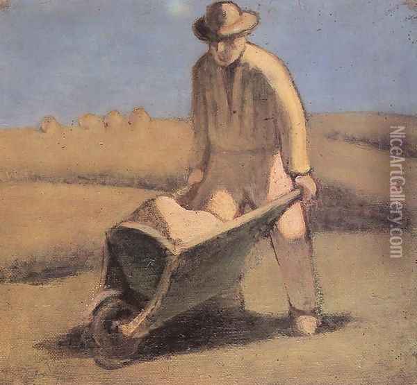 Navvy c. 1912 Oil Painting - Janos Nagy Balogh