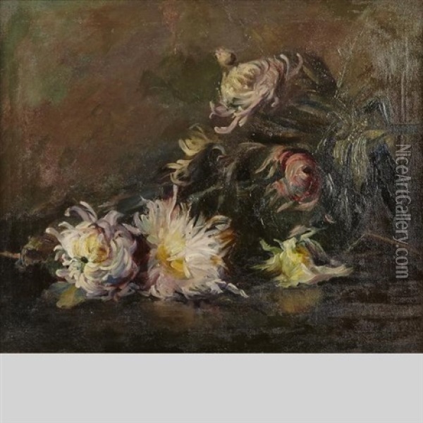 Still Life With Flowers Oil Painting - Laura Adeline Muntz