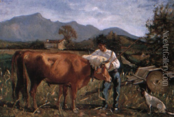 Pastoral Scene Oil Painting - Gustave Henri Colin