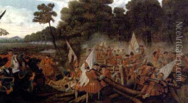 The Battle Of Malplaquet, 1709 Oil Painting - Louis (Laguerre le vieux) Laguerre