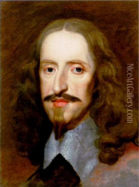 Portrait Of Archduke Leopold Wilhelm Of Austria With A White Lace Collar Oil Painting - Justus van (Verus ab) Egmont