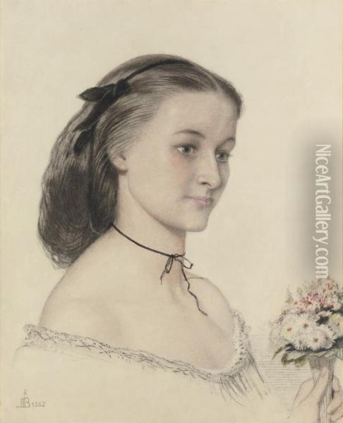 Portrait Of Miss Louisa Jones Oil Painting - Ford Madox Brown