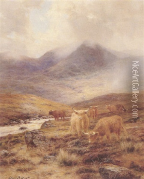 Marshland Pastures, Isle Of Skye Oil Painting - Louis Bosworth Hurt
