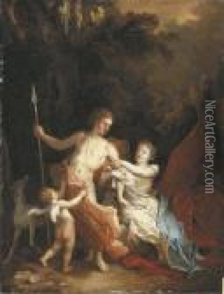 Venus And Adonis Oil Painting - Nicolas de Largillierre