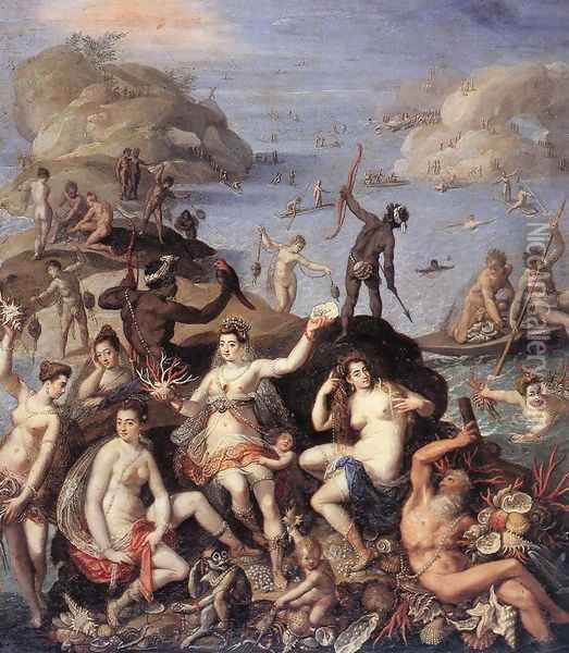 The Coral Fishers c. 1585 Oil Painting - Jacopo Zucchi