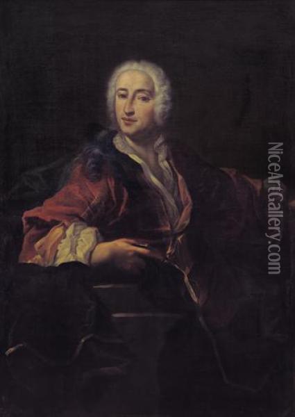 Ritratto Di Gentiluomo Oil Painting - Jacques Andre Joseph Aved