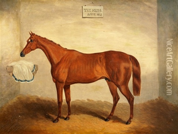 The Hero (ascot 1848) Oil Painting - Harry Hall
