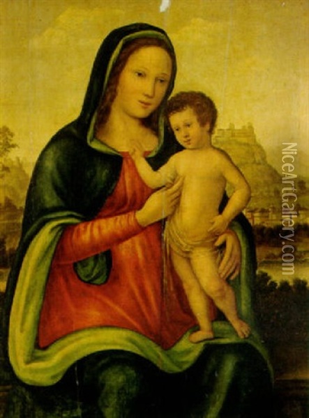 Madonna Con Bambino Oil Painting - Francesco Francia