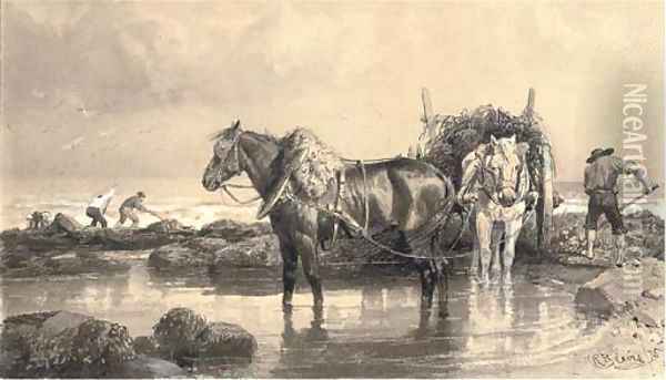 The kelp gatherers Oil Painting - Richard Beavis
