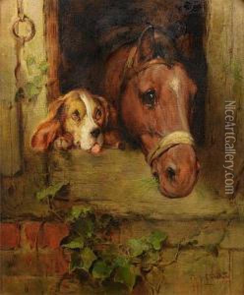 Stable Companions Oil Painting - Philip Eustace Stretton
