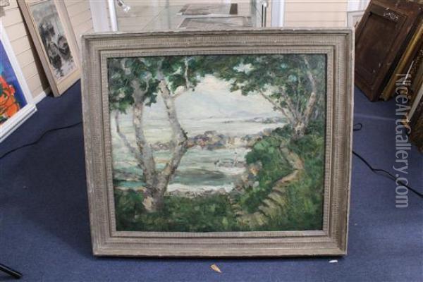 Coastal Landscape Oil Painting - A. Hamilton Scott