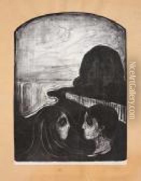 Tiltrekning I Oil Painting - Edvard Munch