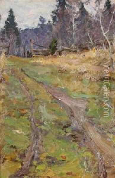 Road Through The Fields Oil Painting - Apollinarii Mikhailovich Vasnetsov