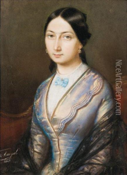 Portrait D'emma Oil Painting - Franz Napoleon Heigel