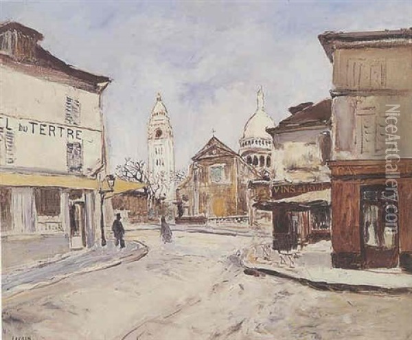 Montmartre, L'eglise Saint-pierre Oil Painting - Marcel Francois Leprin