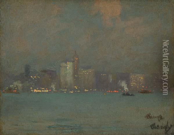 Twilight, New York City Oil Painting - Frederick Judd Waugh