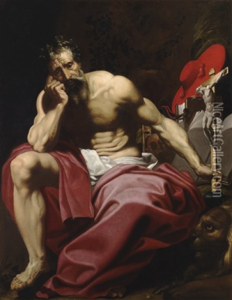 Saint Jerome Oil Painting - Abraham Janssens