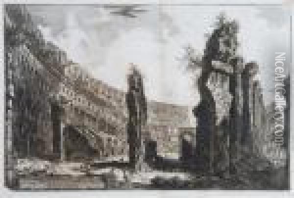 Veduta Dell Interno Dell Antiteatro Flavio Detto Il Colosseo Oil Painting - Giovanni Battista Piranesi
