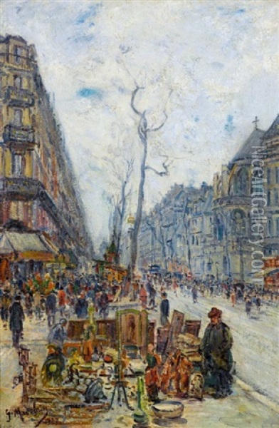 Pariser Boulevard Oil Painting - Gustave Madelain