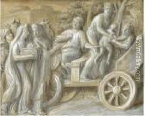 Scene Dell'antichita' Classica Oil Painting - Luigi Ademollo