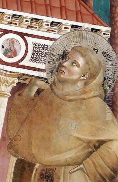 Legend of St Francis- 6. Dream of Innocent III (detail 1) 1297-99 Oil Painting - Giotto Di Bondone