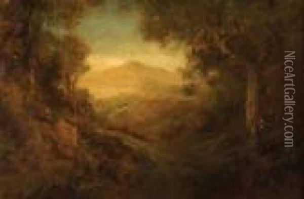 Mount Tamalpais, California, Circa Oil Painting - William Keith